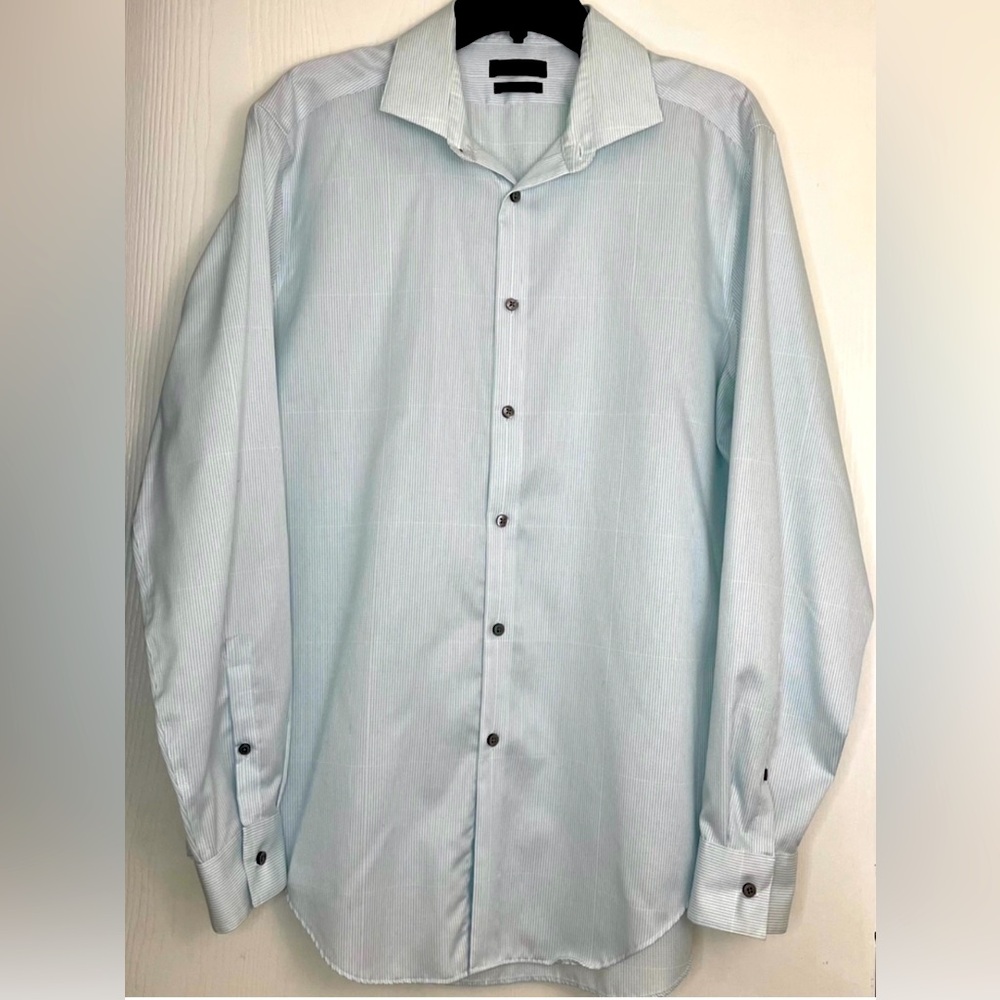 Calvin Klein Steel Non Iron Slim Fit Mint Green Stripe